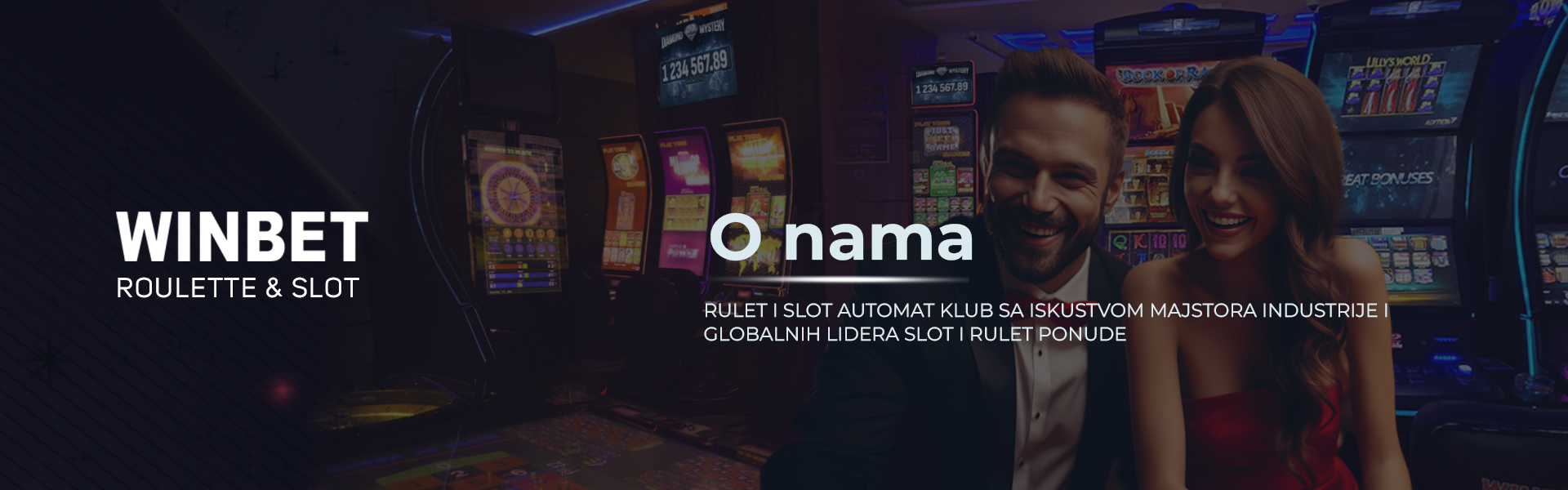 WINBET o nama hero baner za slot i rulet klubove u Srbiji